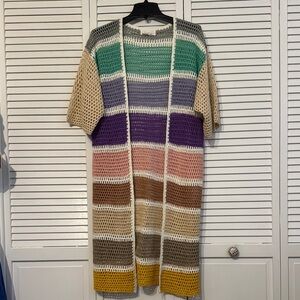 Anthropologie Colorful Knit Cardigan